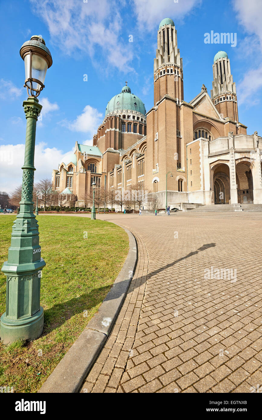 La basilica nazionale del Sacro Cuore a Koekelberg, Bruxelles, Belgio Foto Stock