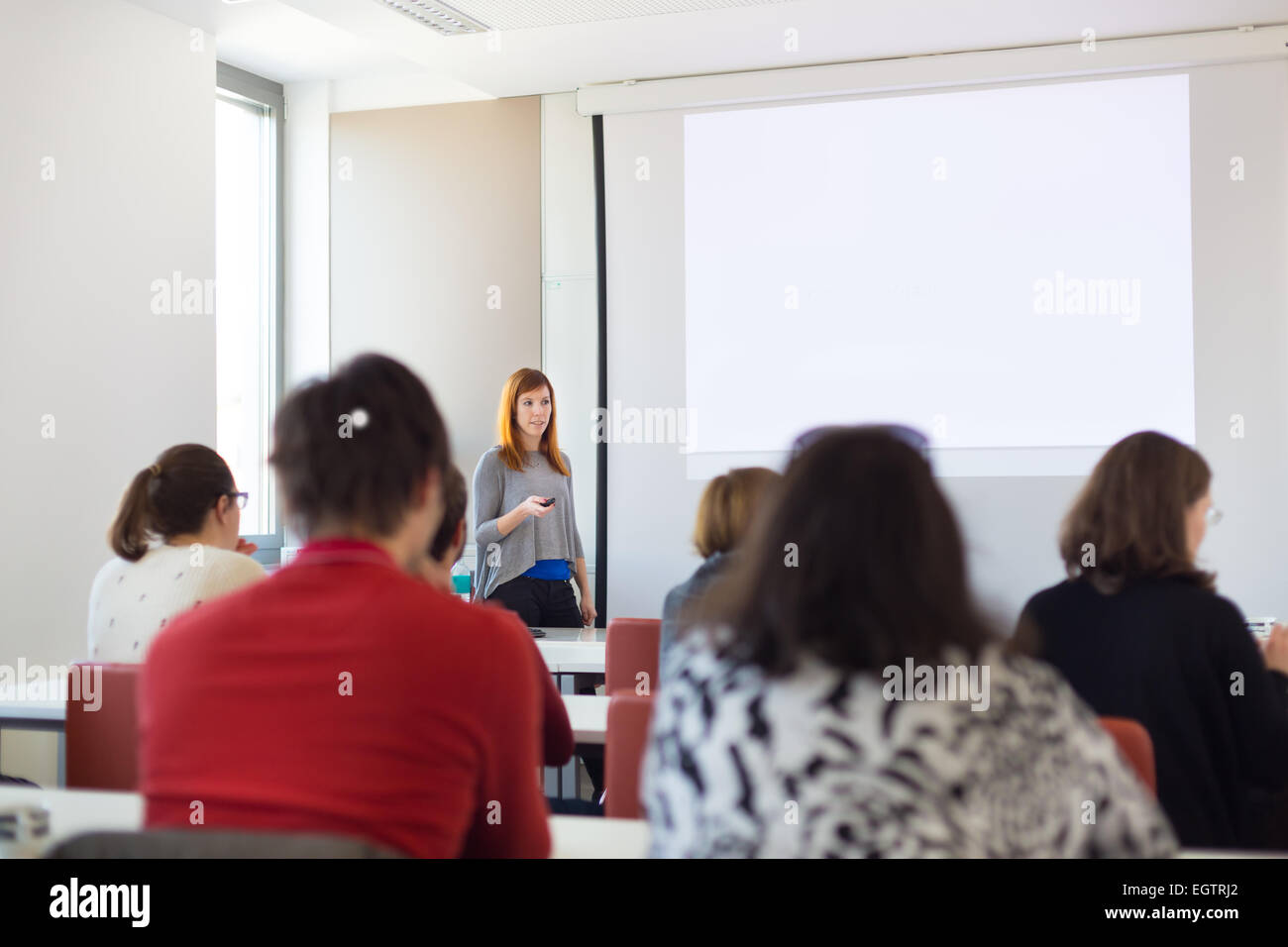 Lezione all università. Foto Stock