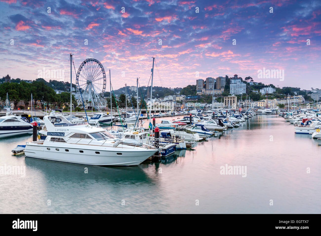 Città e Porto, Torquay, Devon, Inghilterra, Regno Unito, Europa. Foto Stock