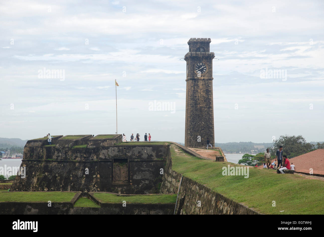Le vecchie mura in Forte Galle, Sri Lanka Foto Stock