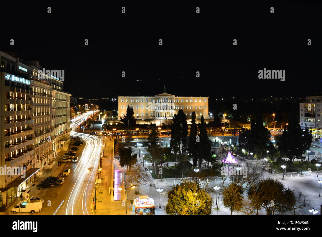 Il greco del palazzo del parlamento Foto Stock