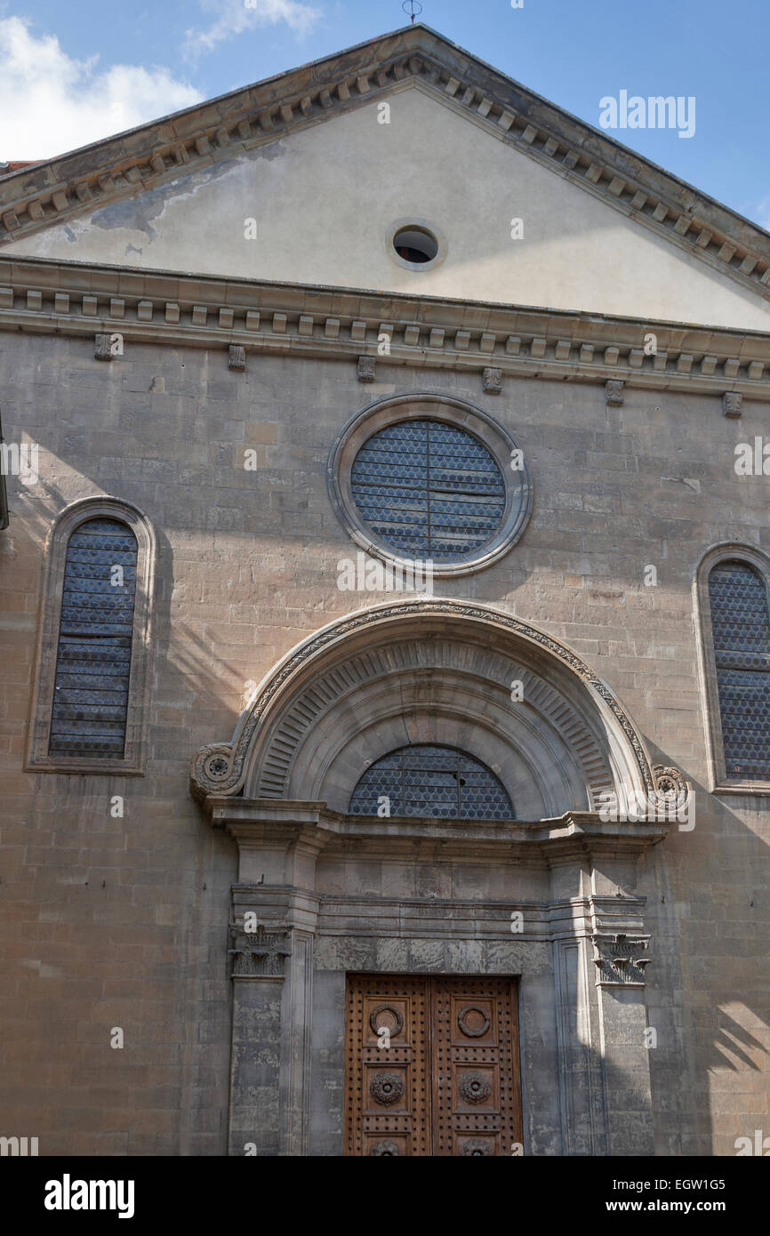 Antica San Felice in piazza la facciata della chiesa di Firenze, Italia Foto Stock