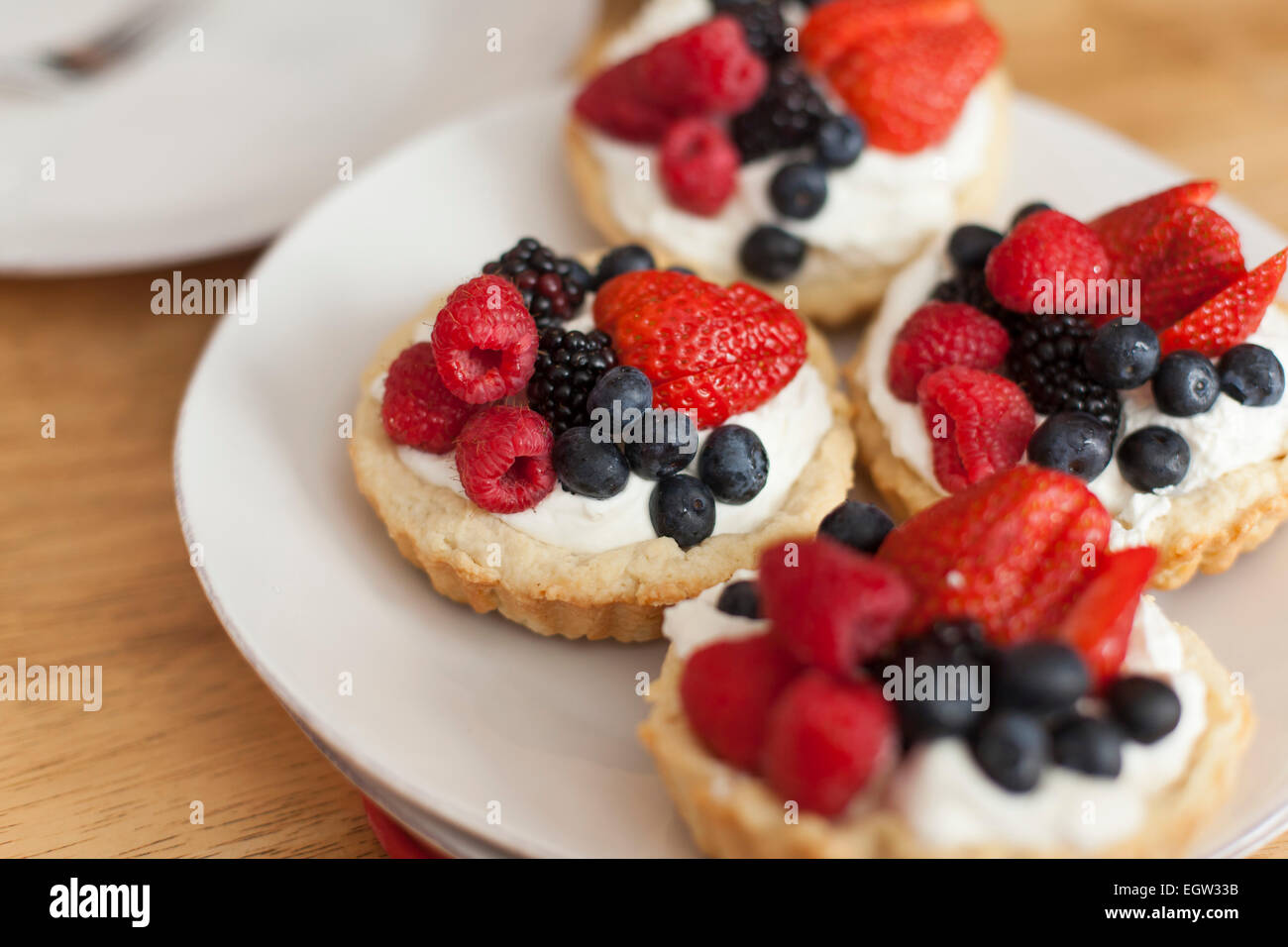 Crostate di frutta. Foto Stock