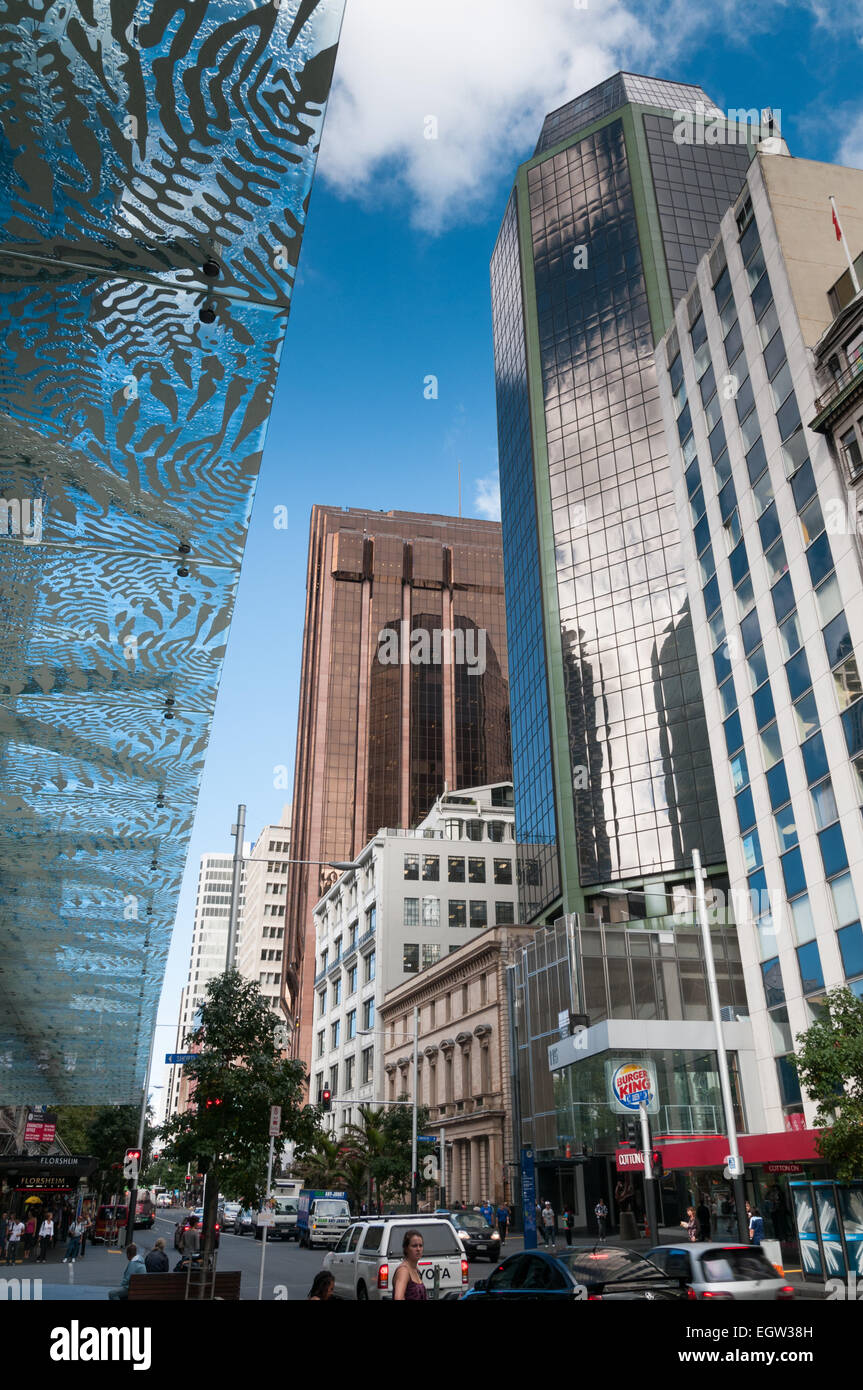 Queen Street, Auckland, Isola del nord, Nuova Zelanda. Foto Stock