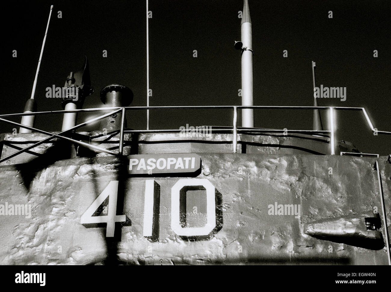 La tecnologia militare. Russo Monkasel Sommergibile Monumento a Surabaya in Java in Indonesia nel sud-est asiatico in Estremo Oriente. Storia Travel Foto Stock