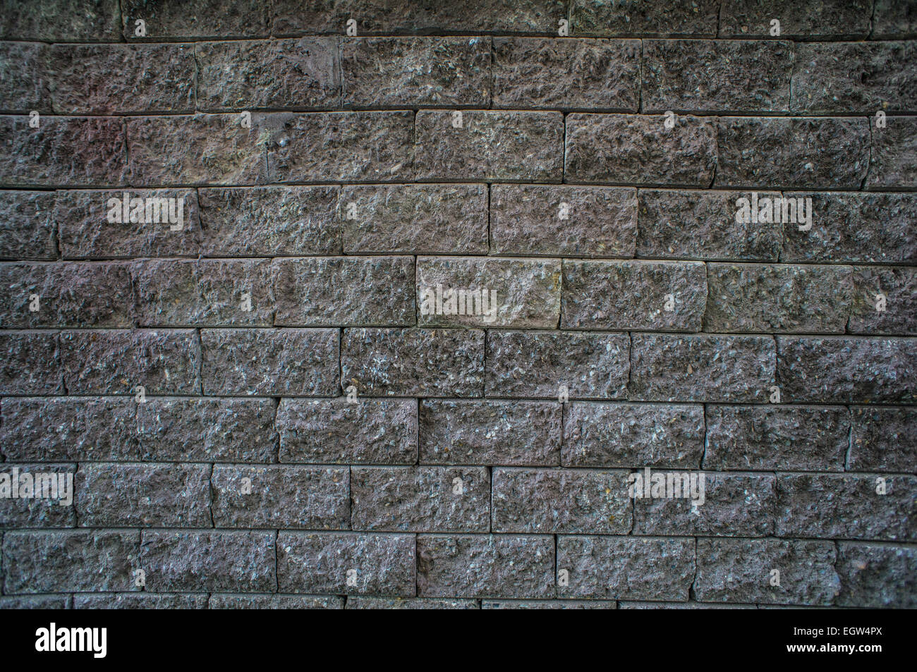 Textured blocco in calcestruzzo parete Foto Stock