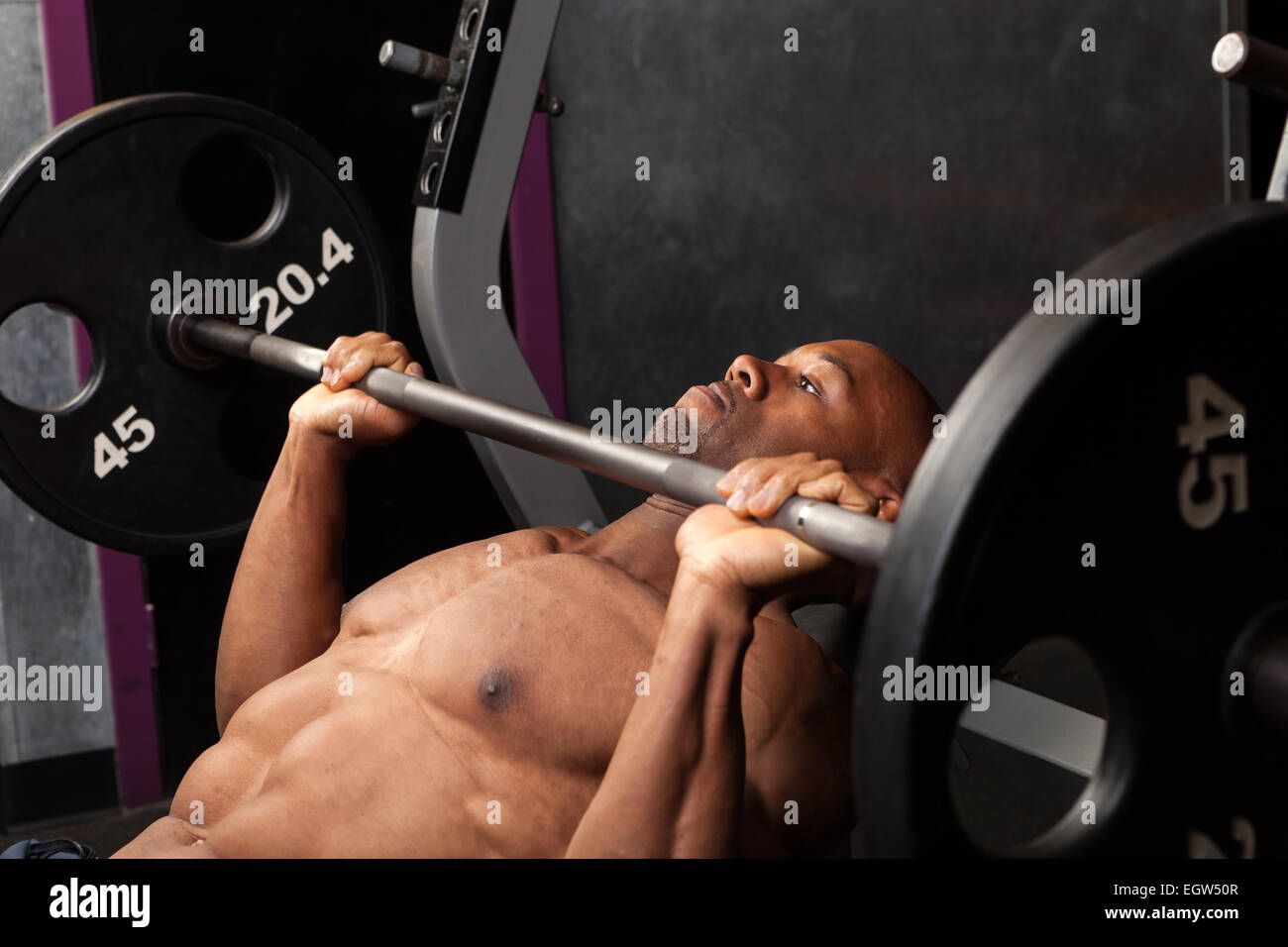 Panca premendo Foto Stock