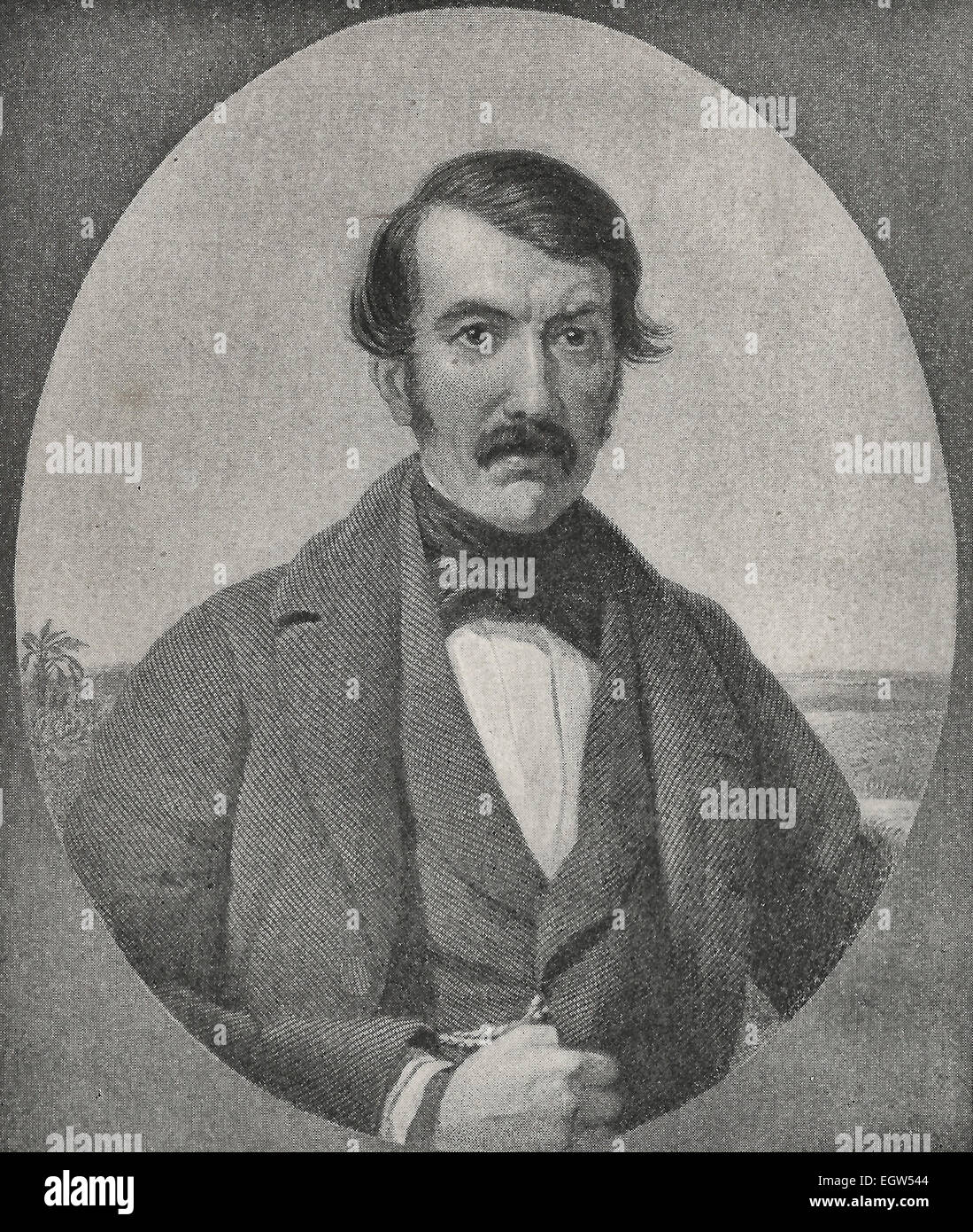 David Livingstone, Scottish Congregationalist pioneer medico missionario con il London Società missionaria e un esploratore in Africa. Foto Stock