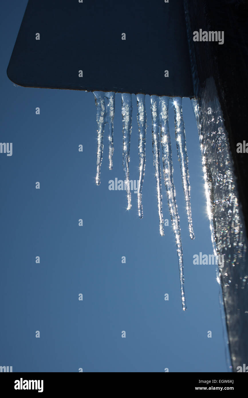 Condizioni meteorologiche estreme effetti sulla Outer Banks, NC dalla tempesta di neve Octavia. Foto Stock