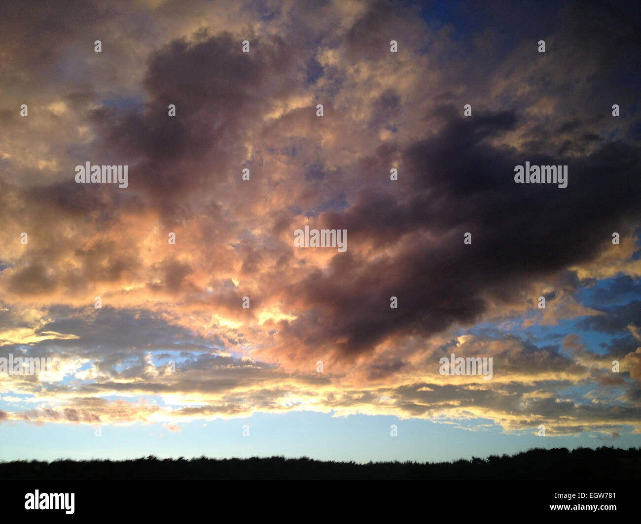 Sunset over Nyack, New York. Foto Stock