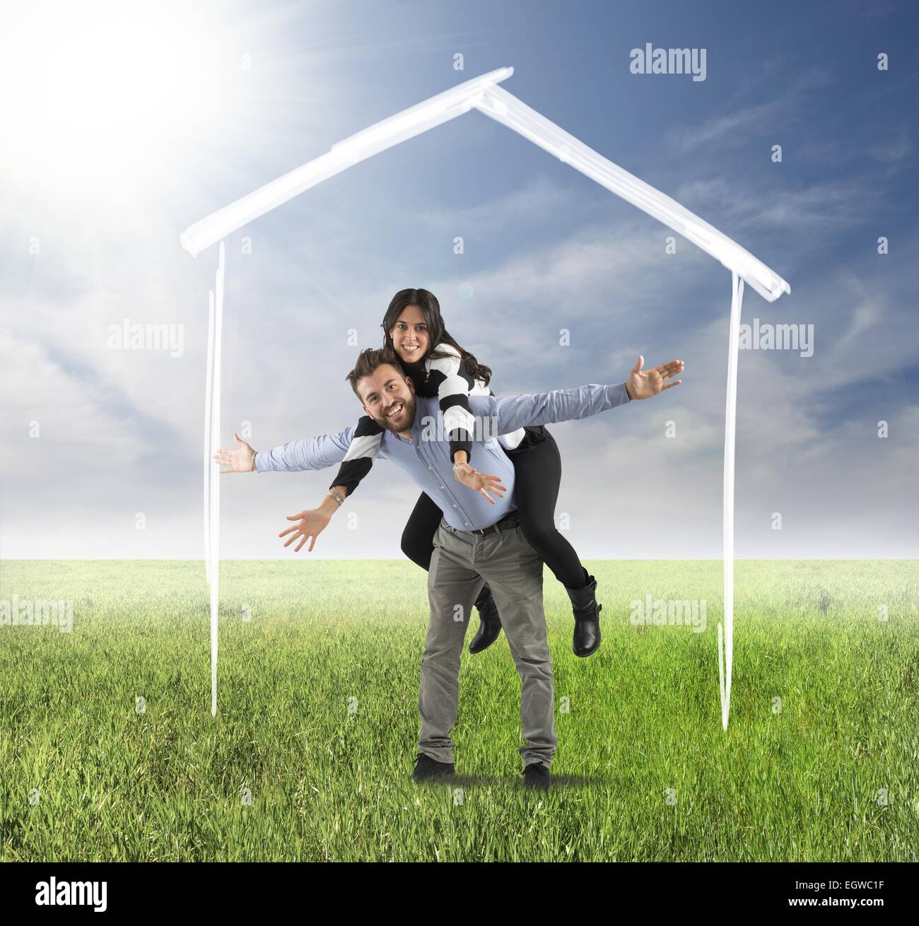 Famiglia futura Foto Stock