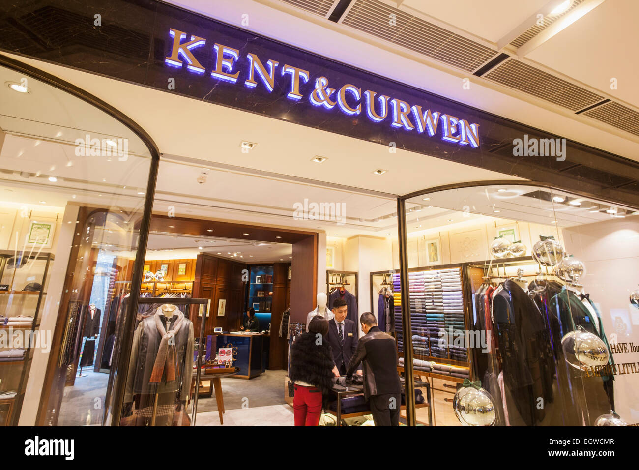 Cina, Hong Kong, centrale, IFC Mall, Kent & Curwen Store Foto Stock