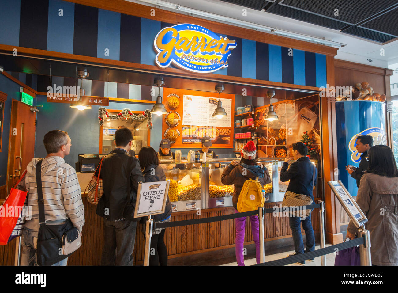 Cina, Hong Kong, centrale, IFC Mall, Garrett Popcorn Shop Foto Stock
