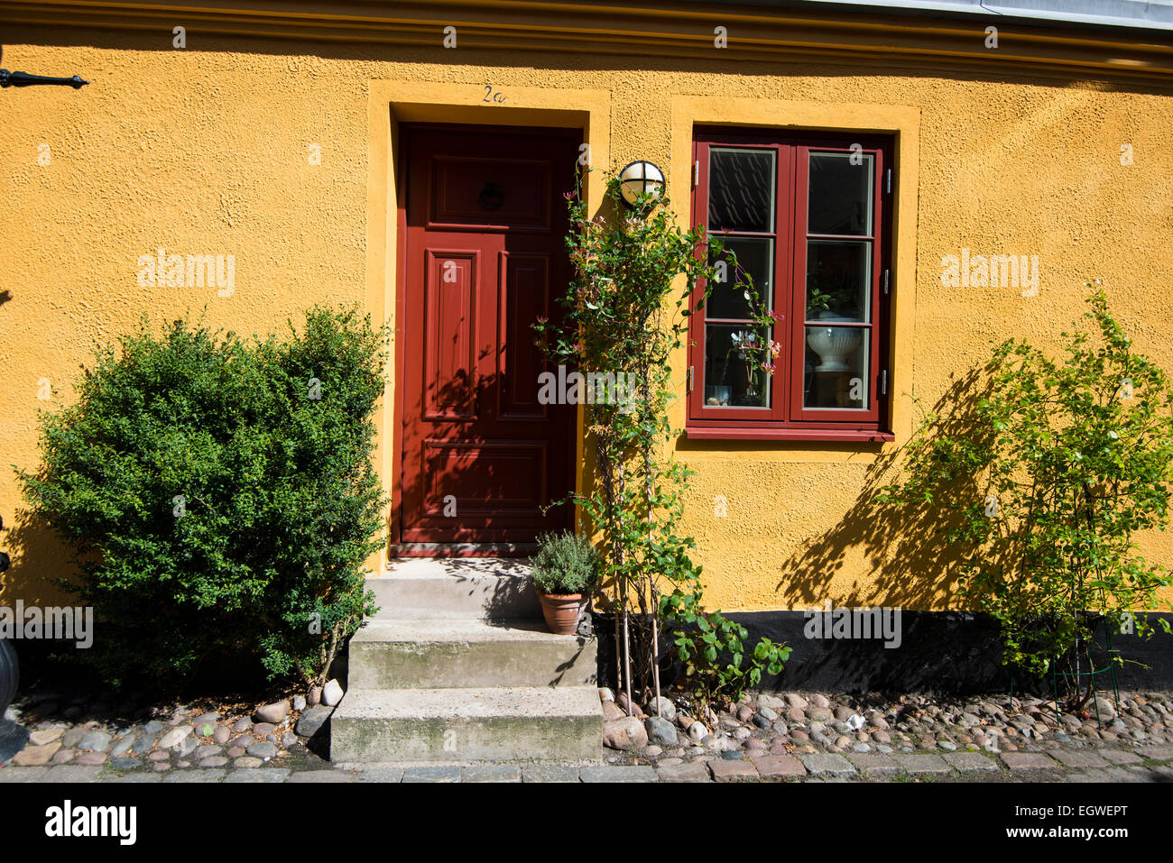 Scena di strada in Ystad, Wallander, Skåne, Skåne län, Scania, Scandinavia, Svezia Foto Stock