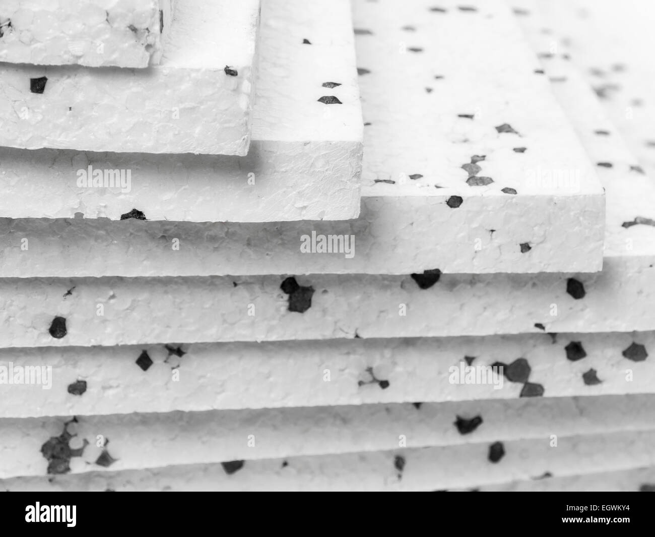 Primo piano di isolamento styrofoam pannelli con additivo di grafite Foto Stock