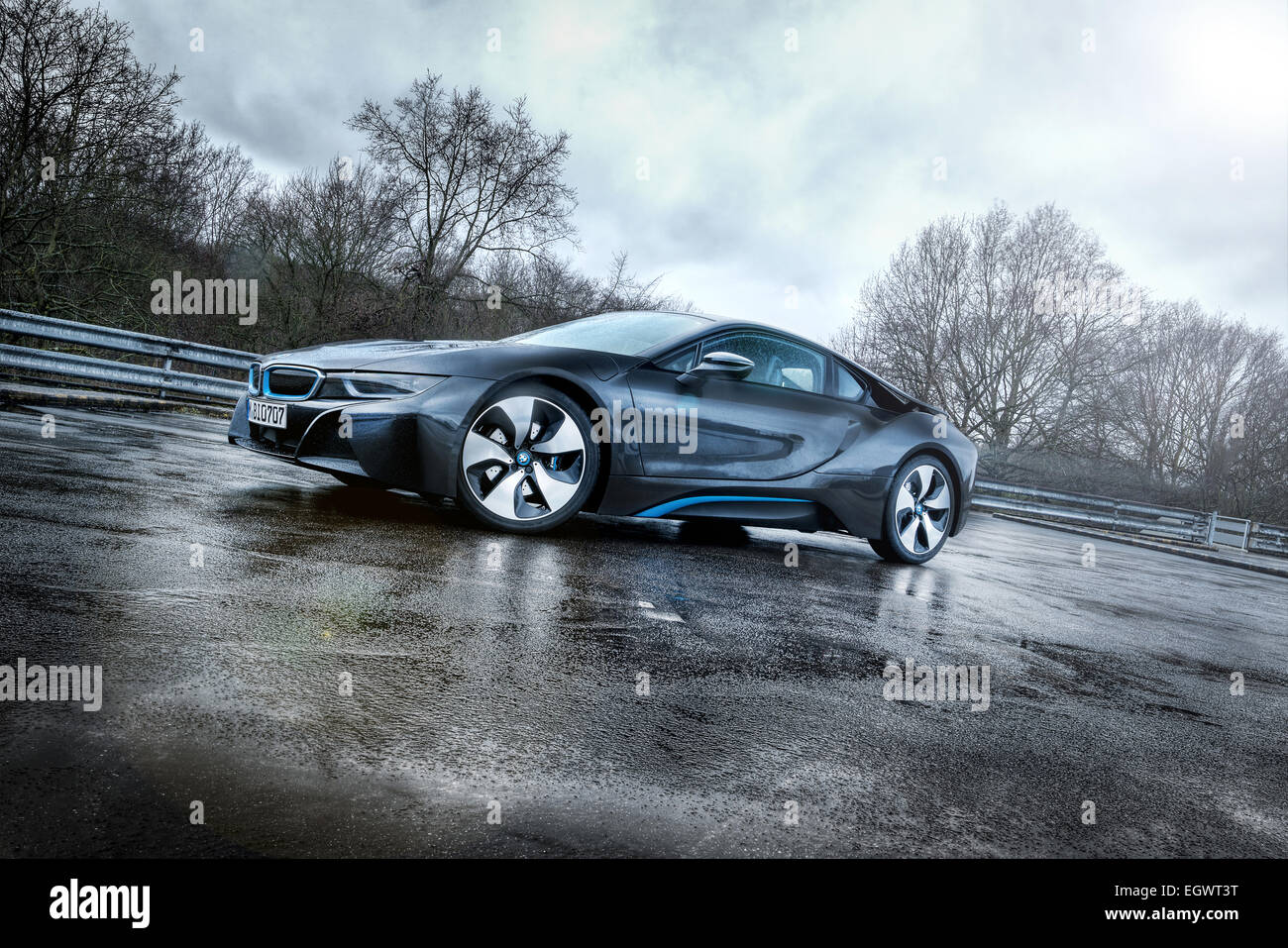BMW i8 scena in interni. Foto Stock