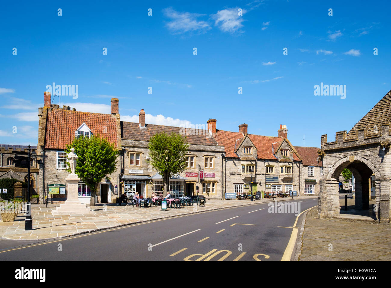 Somerton, una bella piccola vecchia città mercato nel Somerset, Inghilterra, Regno Unito Foto Stock