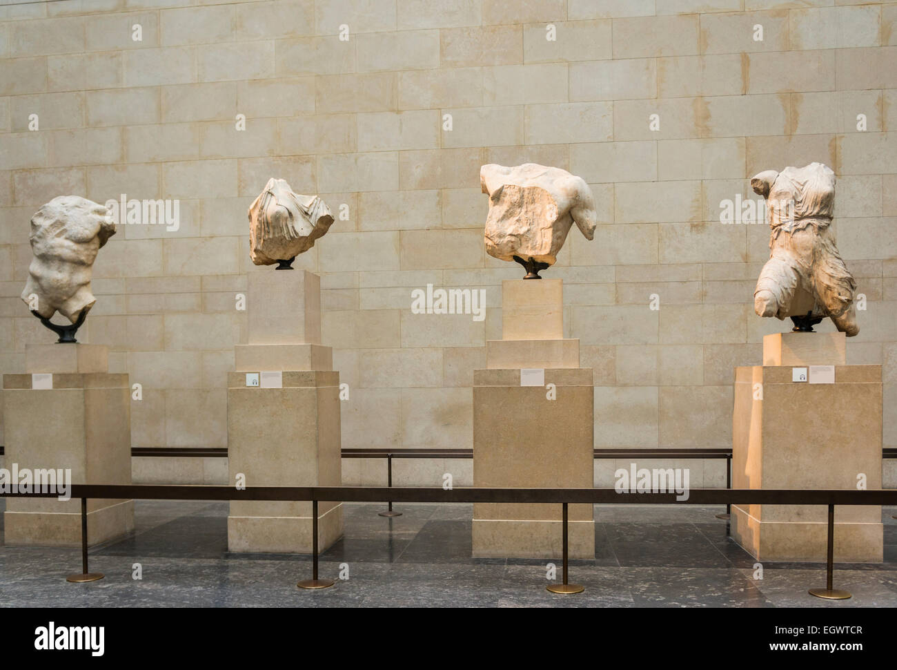 La questione dei marmi del Partenone al British Museum di Londra, Inghilterra, Regno Unito Foto Stock