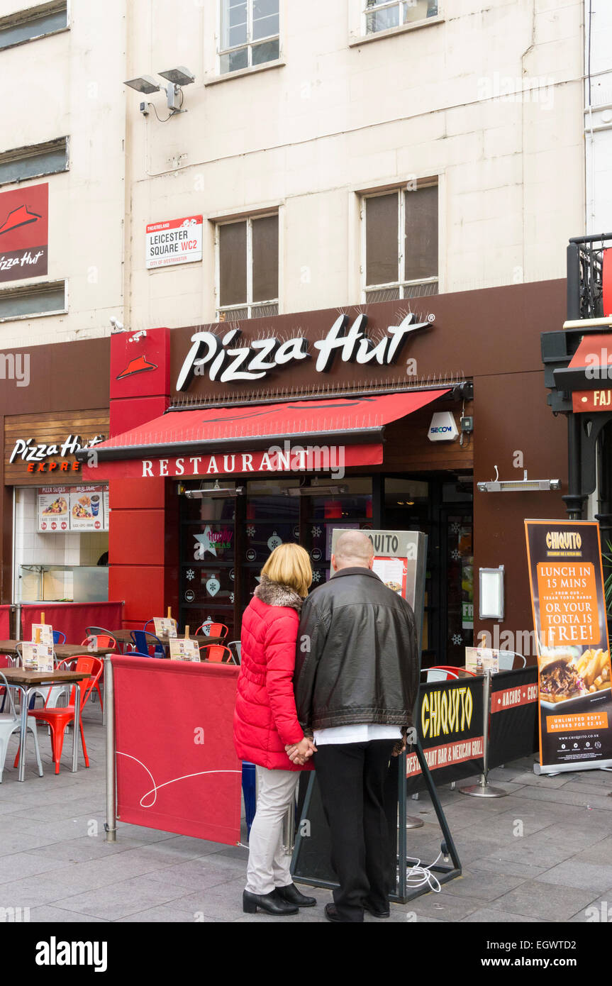 Pizza Hut ristorante a Leicester Square, London, Regno Unito Foto Stock