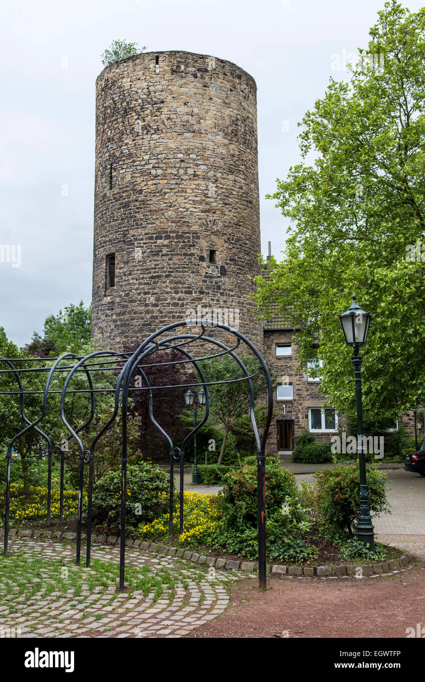 Wetter castello, rovine, sopra il fiume Ruhr, Foto Stock