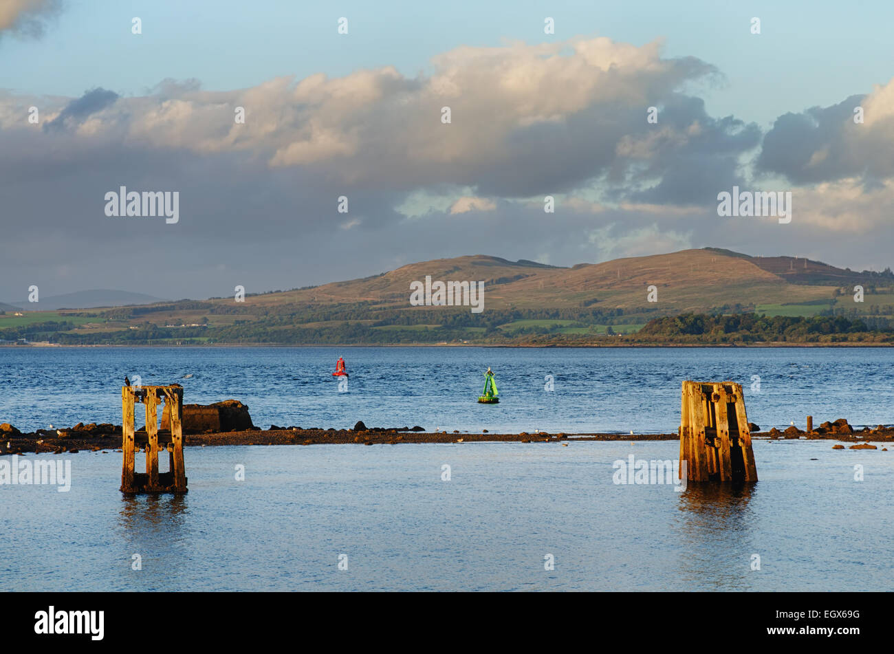 Fiume Clyde a Gourock Scozia Scotland Foto Stock