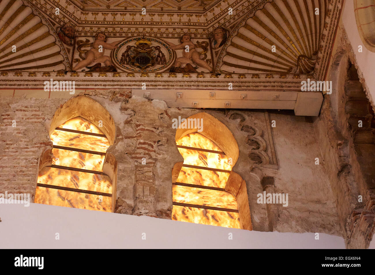 La Sinagoga Santa Maria la Blanca, Toledo è la più antica sinagoga edificio ancora in piedi. Foto Stock