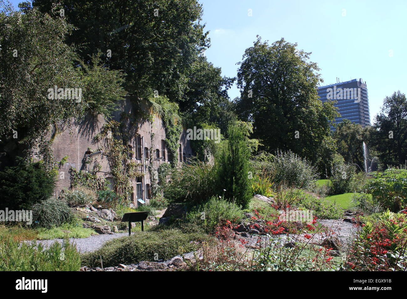 Xix secolo Fort Hoofddijk, oggi il giardino botanico dell'Università di Utrecht al Uithof ubicazione, Paesi Bassi Foto Stock