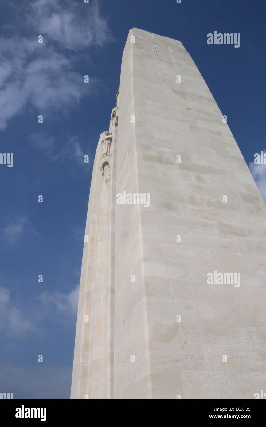 Il Canadian National Vimy Memorial. Mémorial national du Canada à Vimy Foto Stock