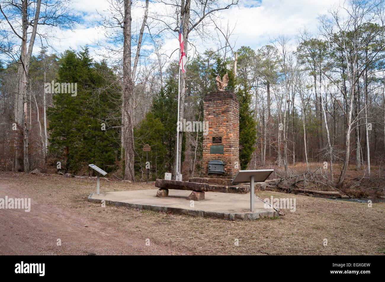 Il monumento al Tannehill Ironworks e i suoi lavoratori a Tannehill Ironworks storico parco dello stato vicino McCalla, Alabama, STATI UNITI D'AMERICA Foto Stock