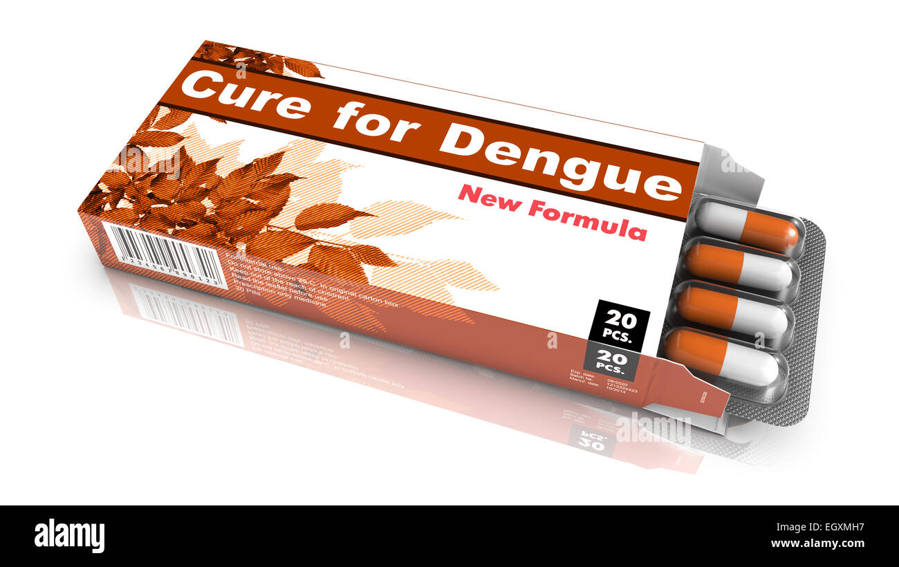 Cura per il dengue - Marrone confezione di pillole. Foto Stock