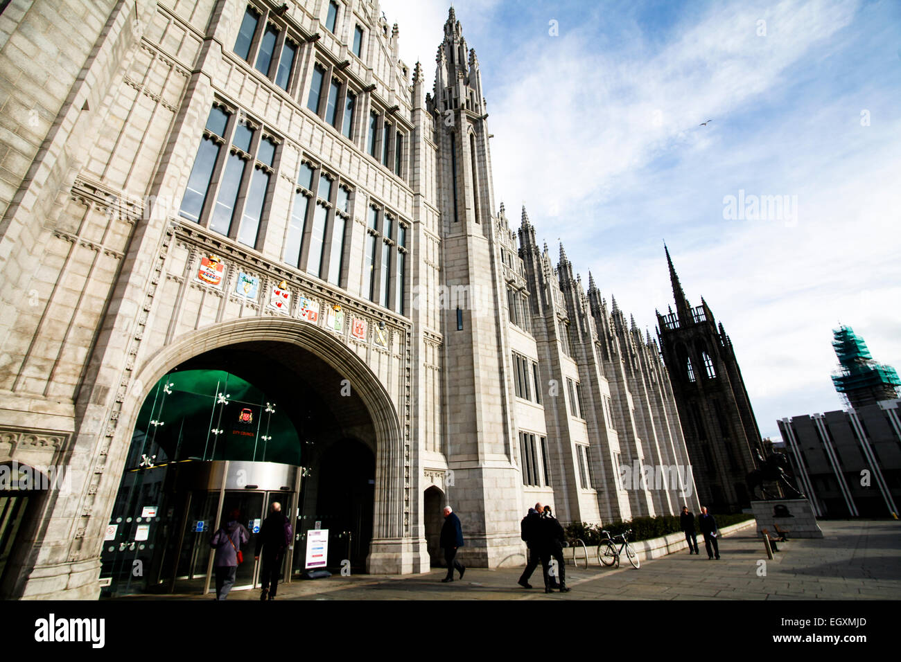 Marischal College di Aberdeen Foto Stock