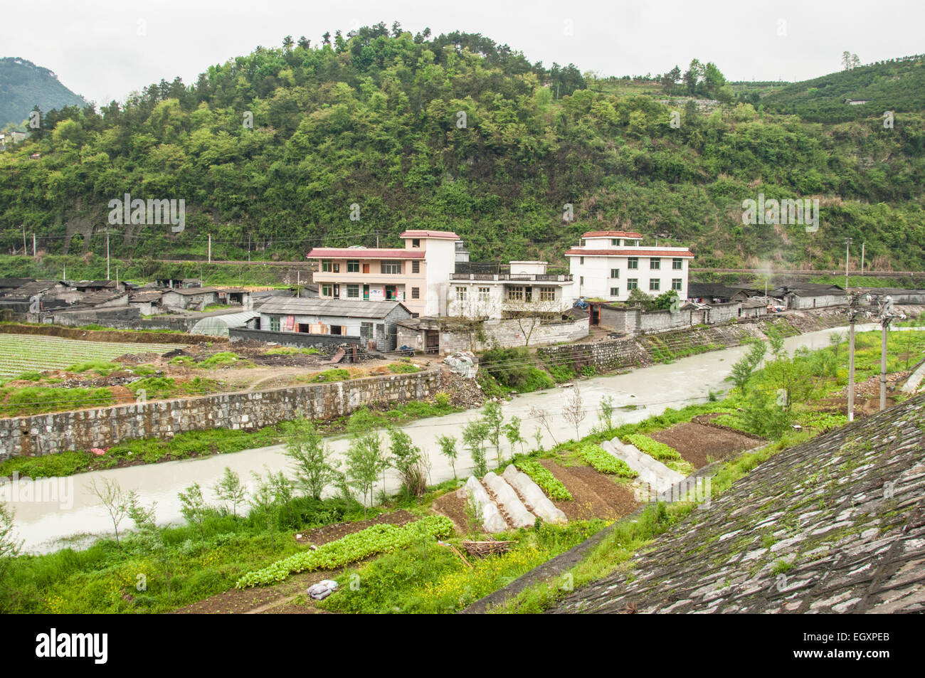 Lato paese Cina urbana moderna roadtrip Foto Stock