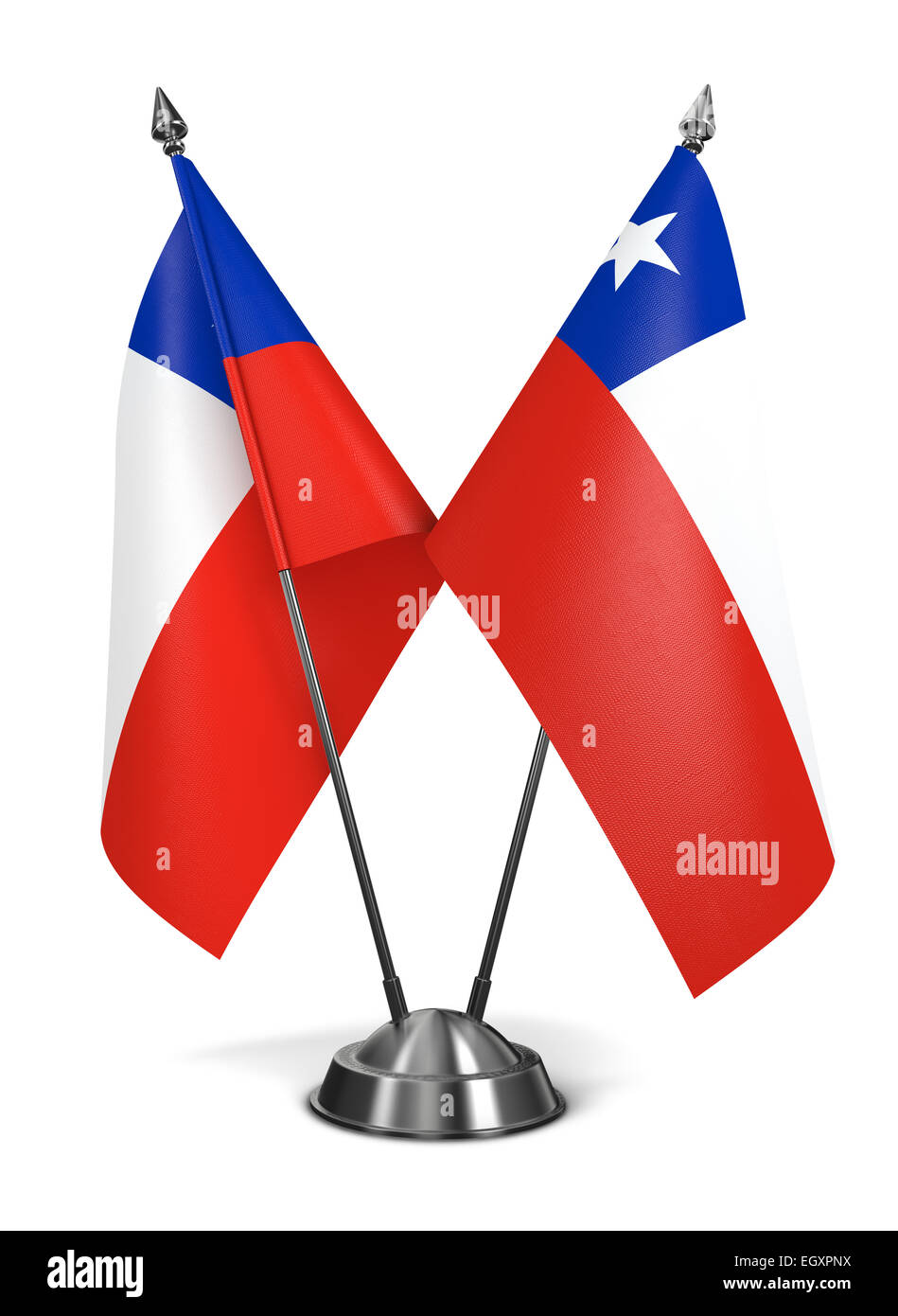 Cile - Bandiere in miniatura. Foto Stock