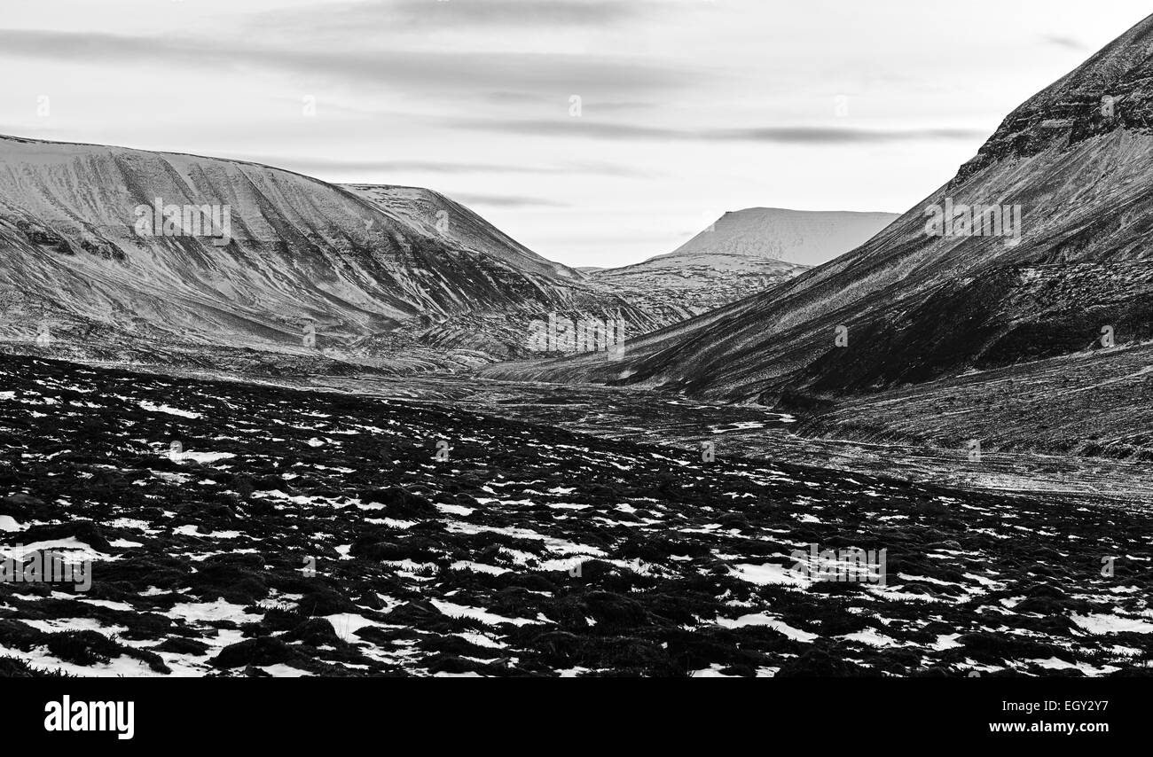 Montagna Svalbard Foto Stock