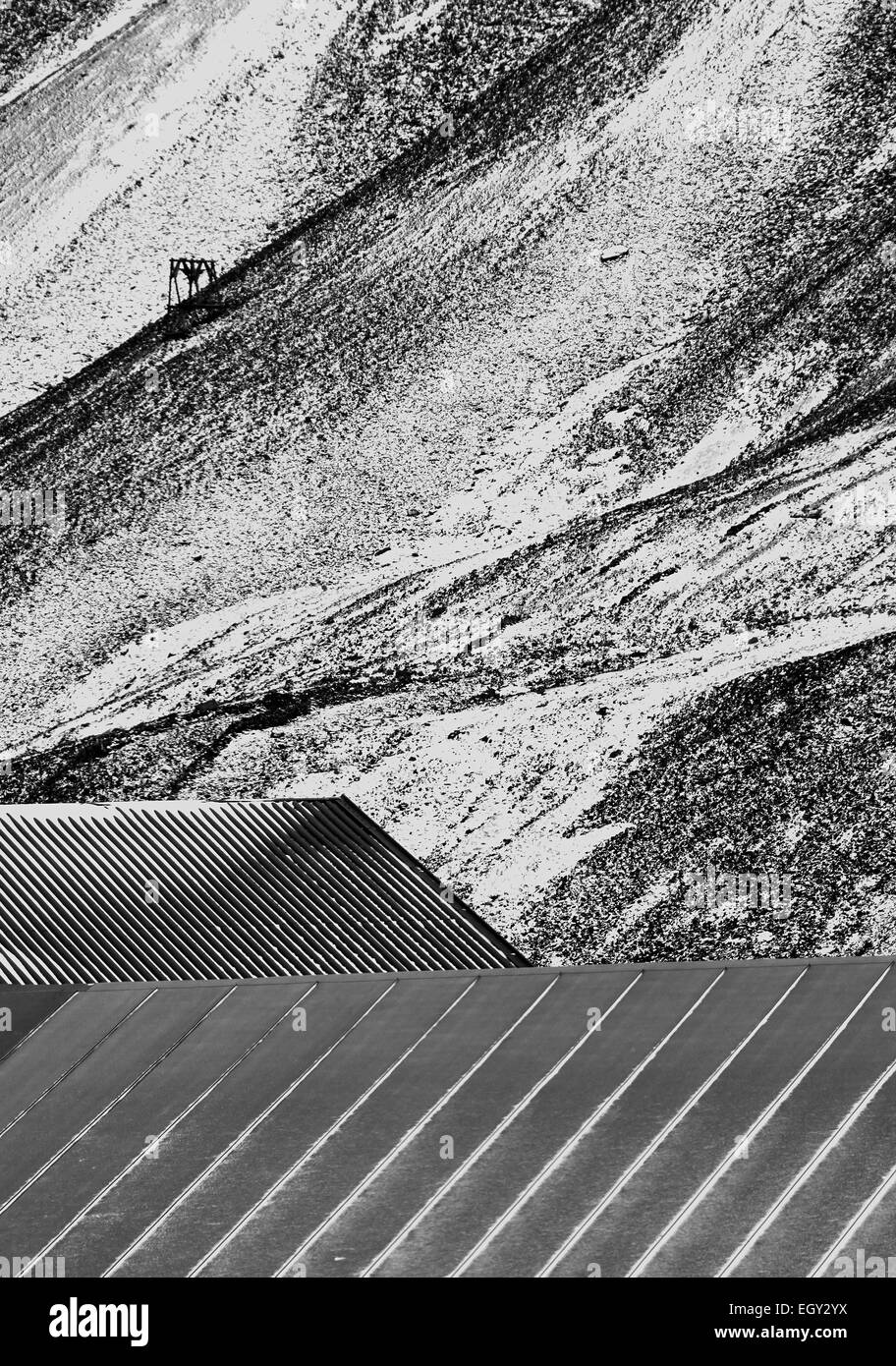 Il tetto a Longyearbyen, Svalbard Foto Stock