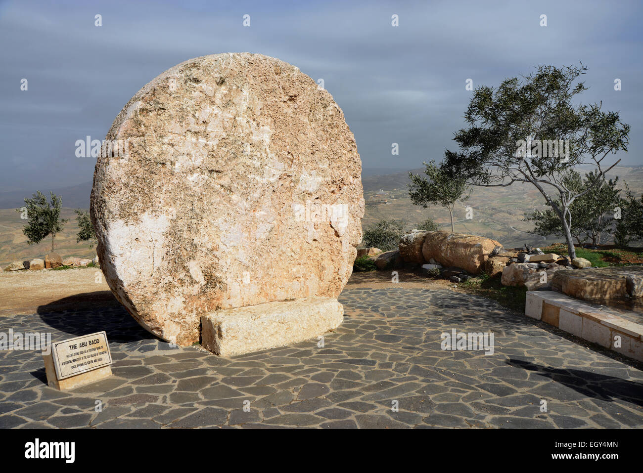 La Giordania- Monte Nebo . Il più venerato santo sito in Giordania ed è creduto di essere dove Mosè fu sepolto Foto Stock