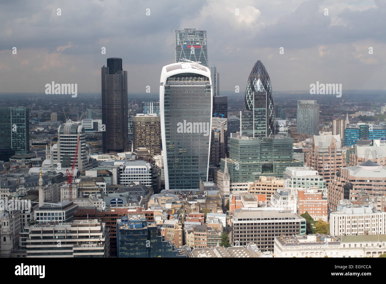 Viste dal Shard a London Bridge, London REGNO UNITO Foto Stock