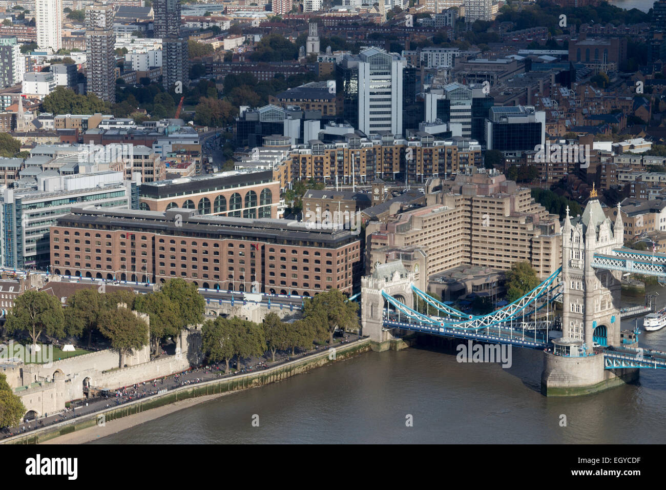 Viste dal Shard a London Bridge, Londra UK skyline Foto Stock