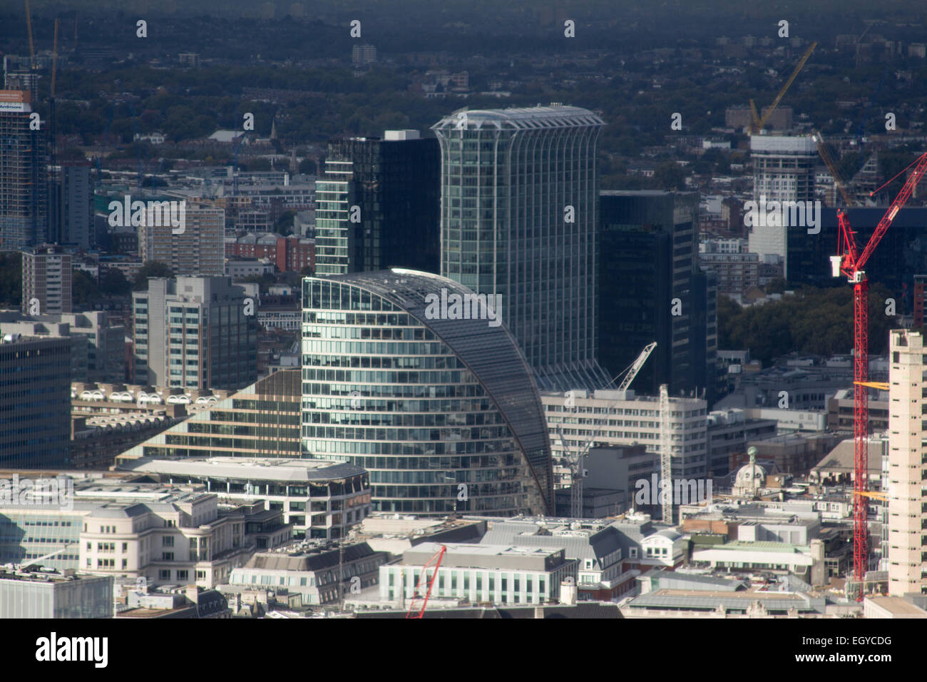 Viste dal Shard a London Bridge, Londra UK skyline Foto Stock