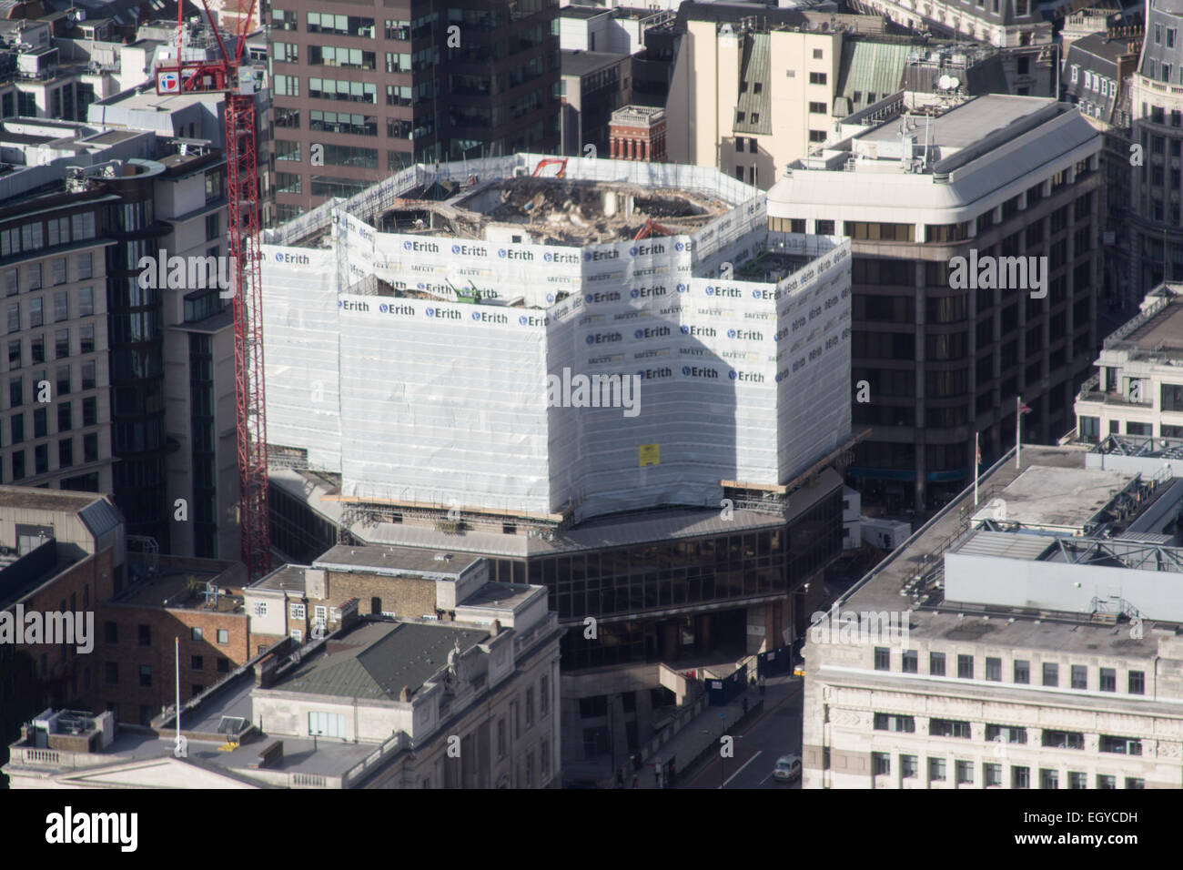 Viste dal Shard a London Bridge, Londra UK skyline Foto Stock