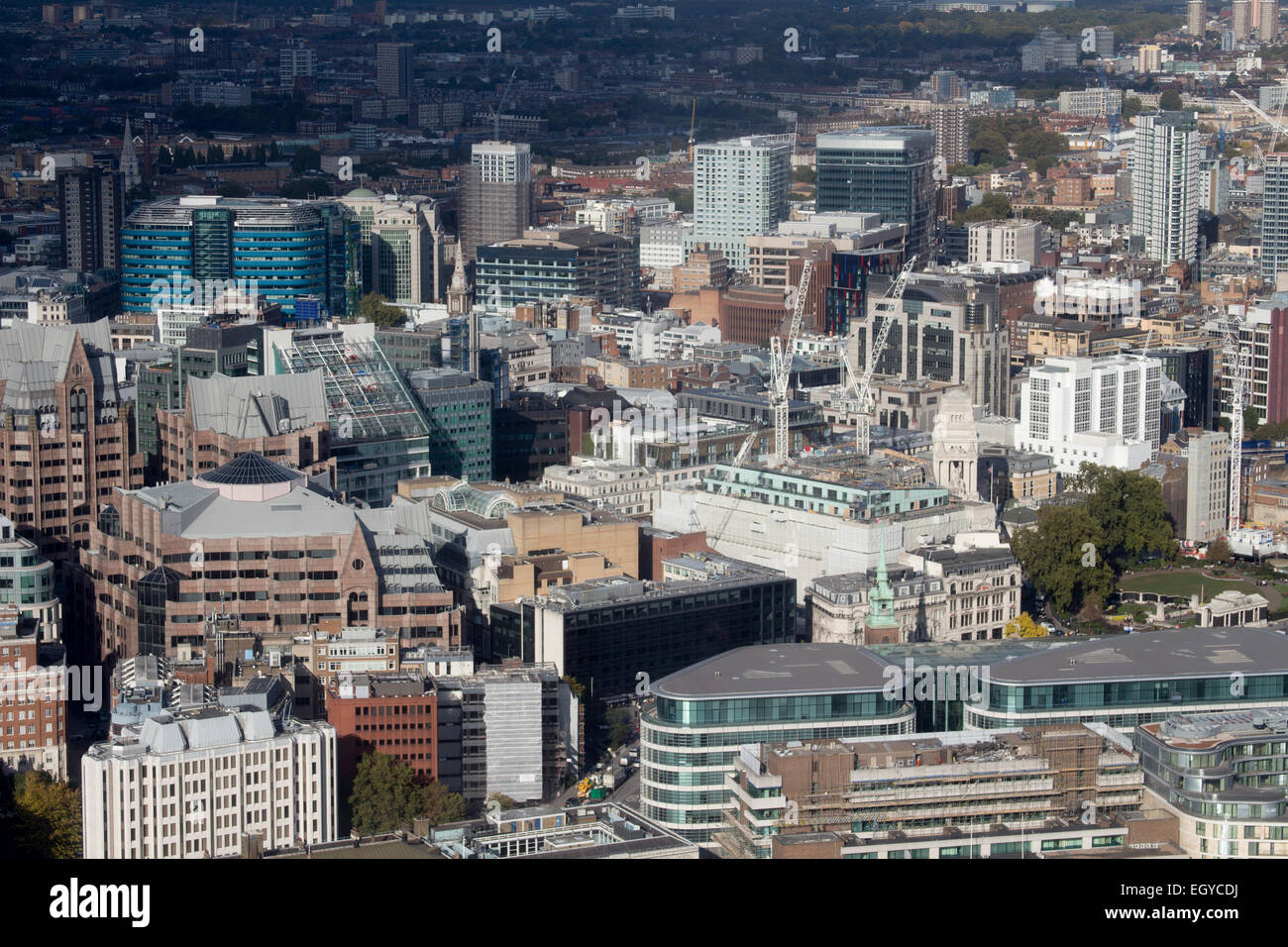 Viste dal Shard a London Bridge, Londra UK skyline Foto Stock