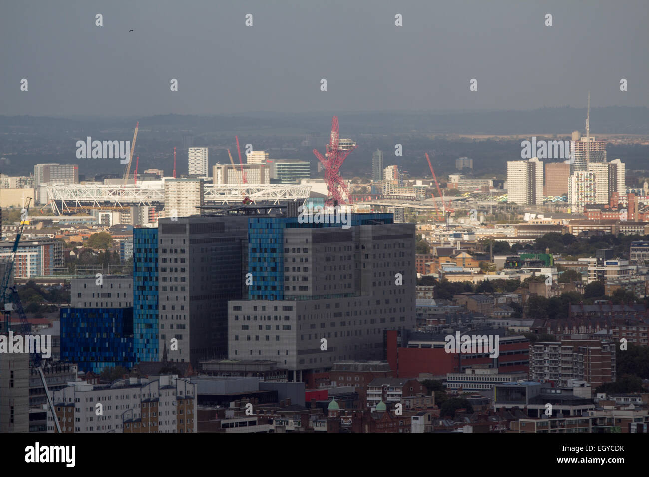 Viste dal Shard a London Bridge, Londra UK skyline Foto Stock
