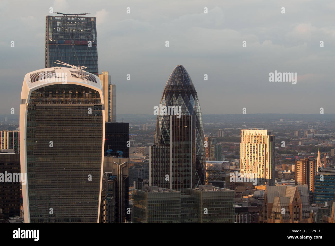 Viste dal Shard a London Bridge, Londra UK skyline Foto Stock