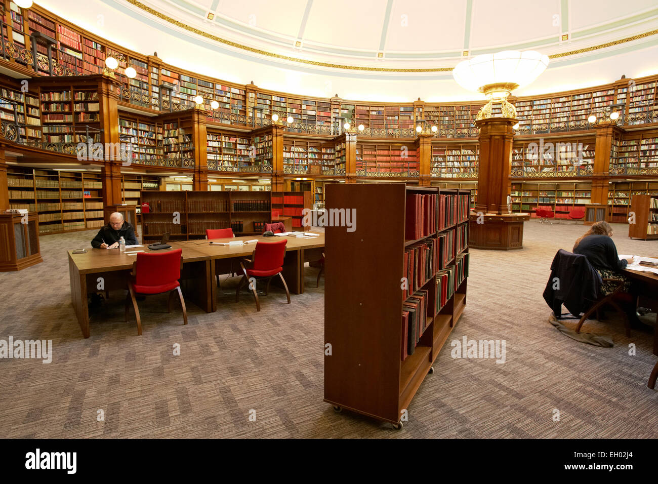 Interior Picton sala di lettura della Biblioteca centrale di Liverpool Merseyside Regno Unito Foto Stock