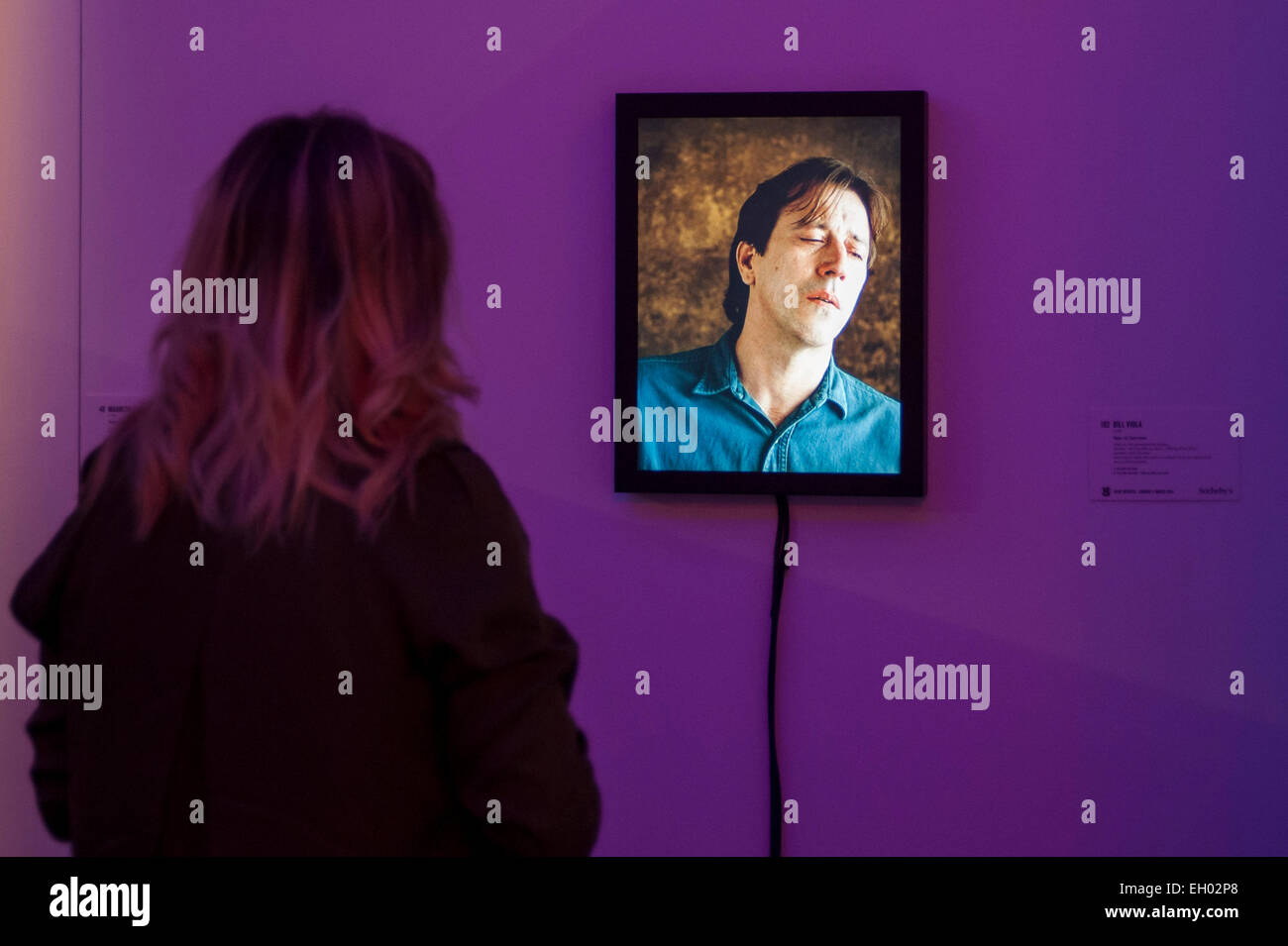 Londra, Regno Unito. 4 Marzo, 2015. Premere la visualizzazione dei pezzi facenti parte del prossimo "Testimonianza" asta di Sotheby s. Le voci sono state acquisite nel corso di decenni da un collettore singolo e comprende opere di Warhol, Hirst e Rothko. Credito: Stephen Chung/Alamy Live News Foto Stock