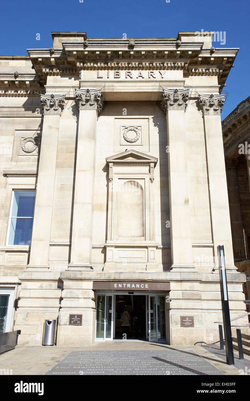 Biblioteca centrale di Liverpool Merseyside Regno Unito Foto Stock