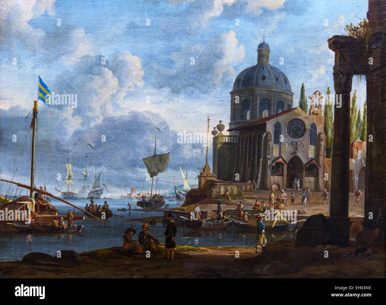 ActiveMuseum 0003308.jpg / un porto marittimo 25/10/2013 - / xvii secolo Collezione / Museo attivo Foto Stock