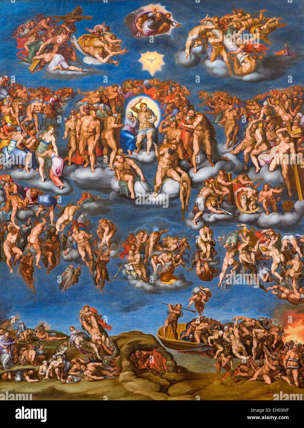 ActiveMuseum 0003309.jpg / secondo il Giudizio Universale di Michelangelo (dettaglio) - Olio su tela 25/10/2013 - / XVI secolo Collezione / Museo attivo Foto Stock