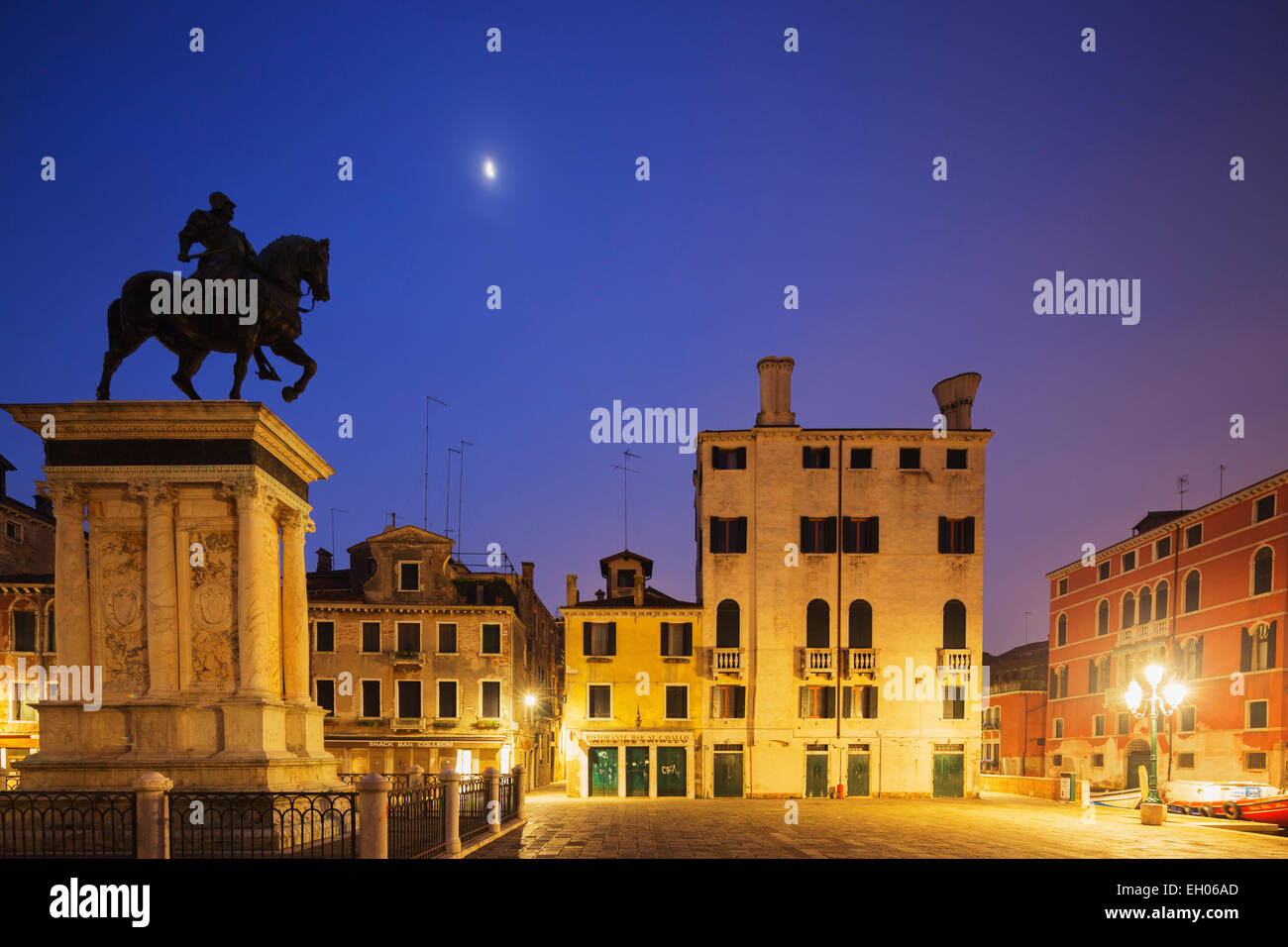 L'Europa, Italia, Veneto, Venezia, monumento a Bartolomeo Colleoni Foto Stock