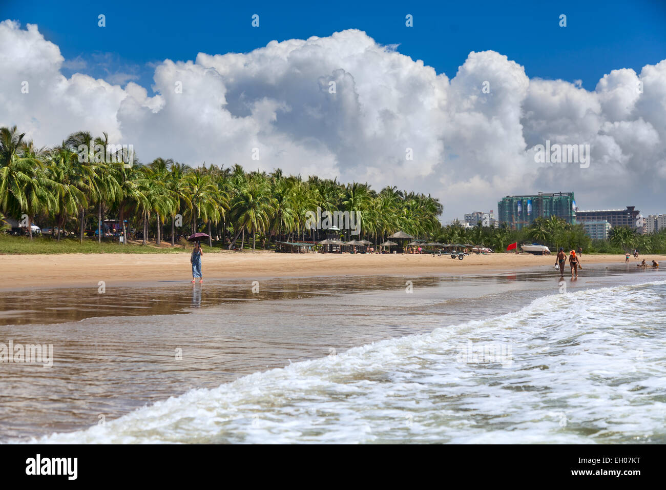 Spiaggia mare paesaggio acqua Hainan in Cina Foto Stock